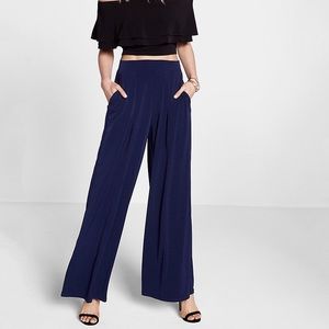 NEW Express Navy High Rise Wide Leg Knit Pants